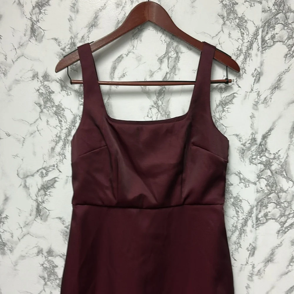 A New Day Women’s Heavy Satin Mini Dress Burgundy Size 8